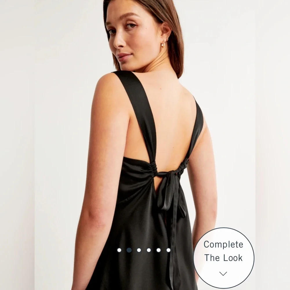 ABERCROMBIE & FITCH Satin Tie Back Nightie Size Small NEW WITH TAGS_3